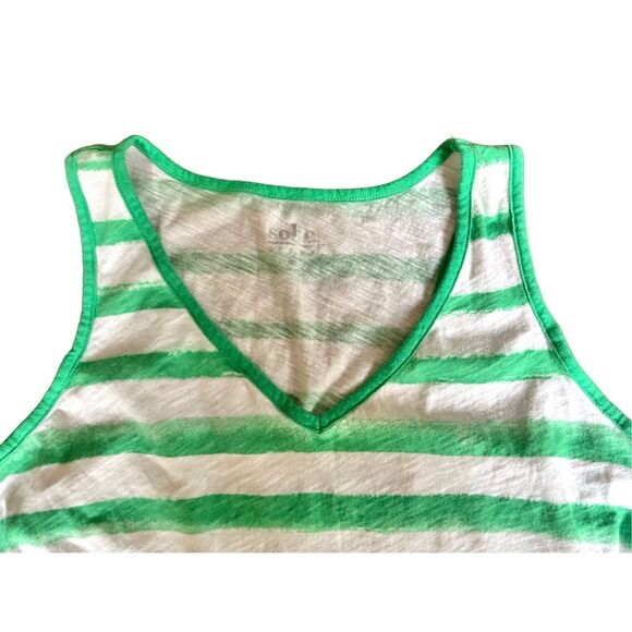 Soho New York Tank Top with Green Stripes - sz Med St Patricks Day - Picture 5 of 10
